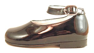K-303 (Sale) - Brown Patent Ankle Straps