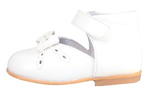 P-6566 - White Patent Bow High Tops