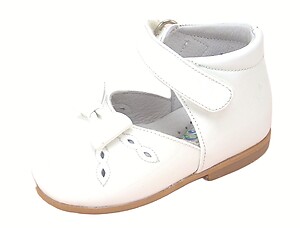 P-6566 - White Patent Bow High Tops
