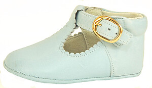 FARO PR-102 - Lt. Blue Crib Shoes - Euro 17 Size 2