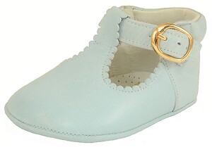 FARO PR-102 - Lt. Blue Crib Shoes - Euro 17 Size 2