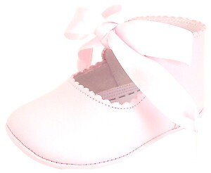 PR-229 - Pink Dress Crib Pram Shoes