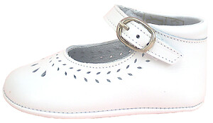 PR-230 - White Pearl Crib Shoes - Euro 18 US 3