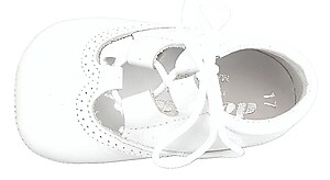PR-225 - White Ghillie Crib Shoes - Euro 17 Size 1