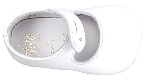 PR-236 - White Button Crib Shoes