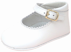 PR-326-1 - White Pearl Crib Shoes