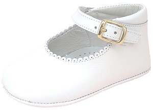 PR-326 X - White Crib Shoes - Euro 17 Size 2