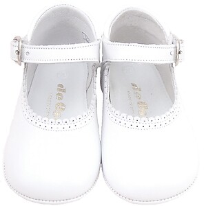 PR-326-2 - White Pearlized Crib Shoes