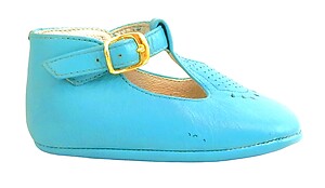 PR-338 - Turquoise Crib Shoes - Euro 17Size 2