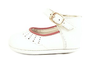 TI-340 - White/Red Crib Shoes