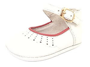 TI-340 - White/Red Crib Shoes