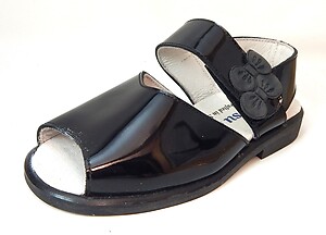S-5006 - Black Patent Sandals - Euro 25 Size 8