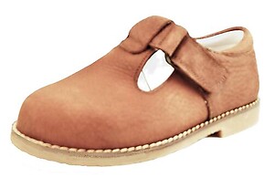 S-6011 - (Sale) Tan Nubuck T-Straps