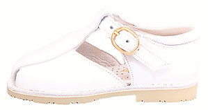 S-6579 - White Leather Shoes/Sandals