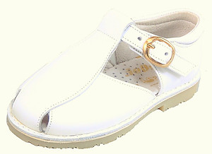 S-6579 - White Leather Shoes/Sandals