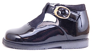 S-6810 - Black Patent High Tops - Euro 20 Size 4.5