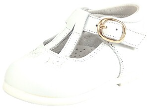 S-7347 - White High Top T-Straps