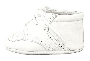 A-1158 - White Crib Shoes - Euro 15 Size 0/NB
