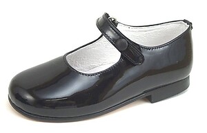 P-2550  - Black Patent Button Shoes