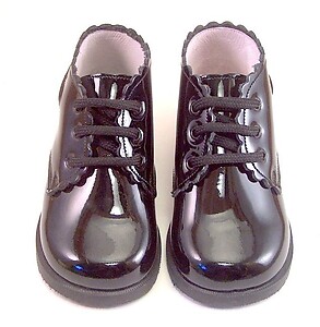 S-6713 (Sale) - Black Patent Heart Dress Boots