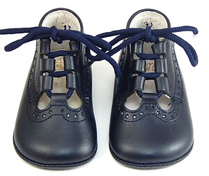 FARO PR-228 - Navy Ghillie Crib Shoes