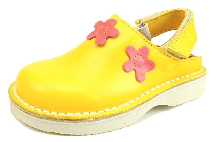 FARO 5H0411 - Yellow & Fuschia Clogs - Euro 24 Size 7