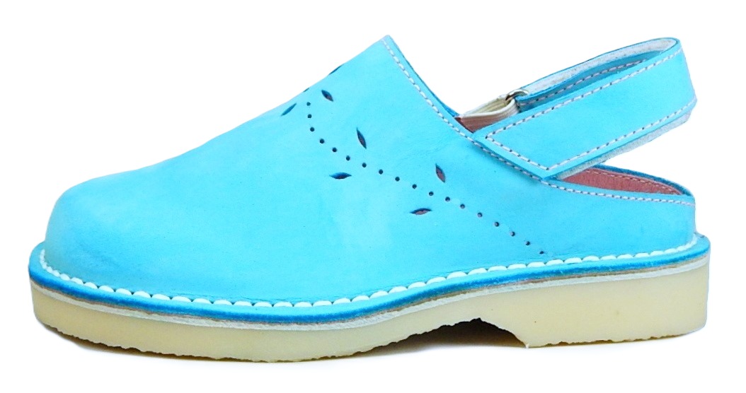 FARO 5Q0812 - Turquoise Nubuck Clogs