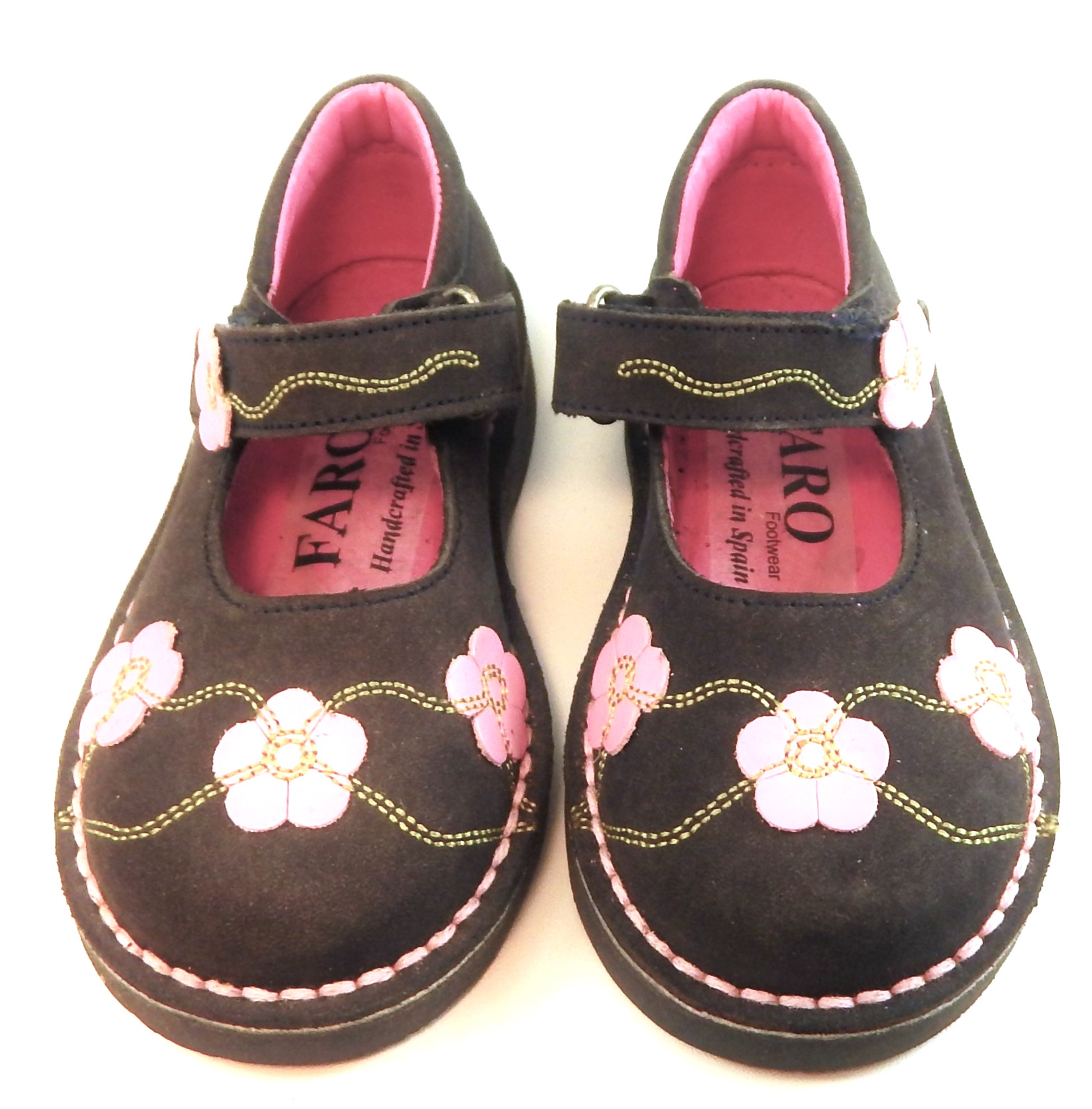 FARO 5T0911 - Black & Pink Mary Janes - Euro 24 Size 7
