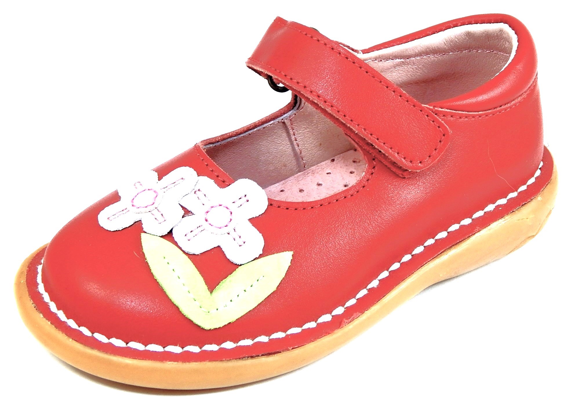 FARO 5Z7011 - Red Flower Mary Janes - Euro 24 Size 7