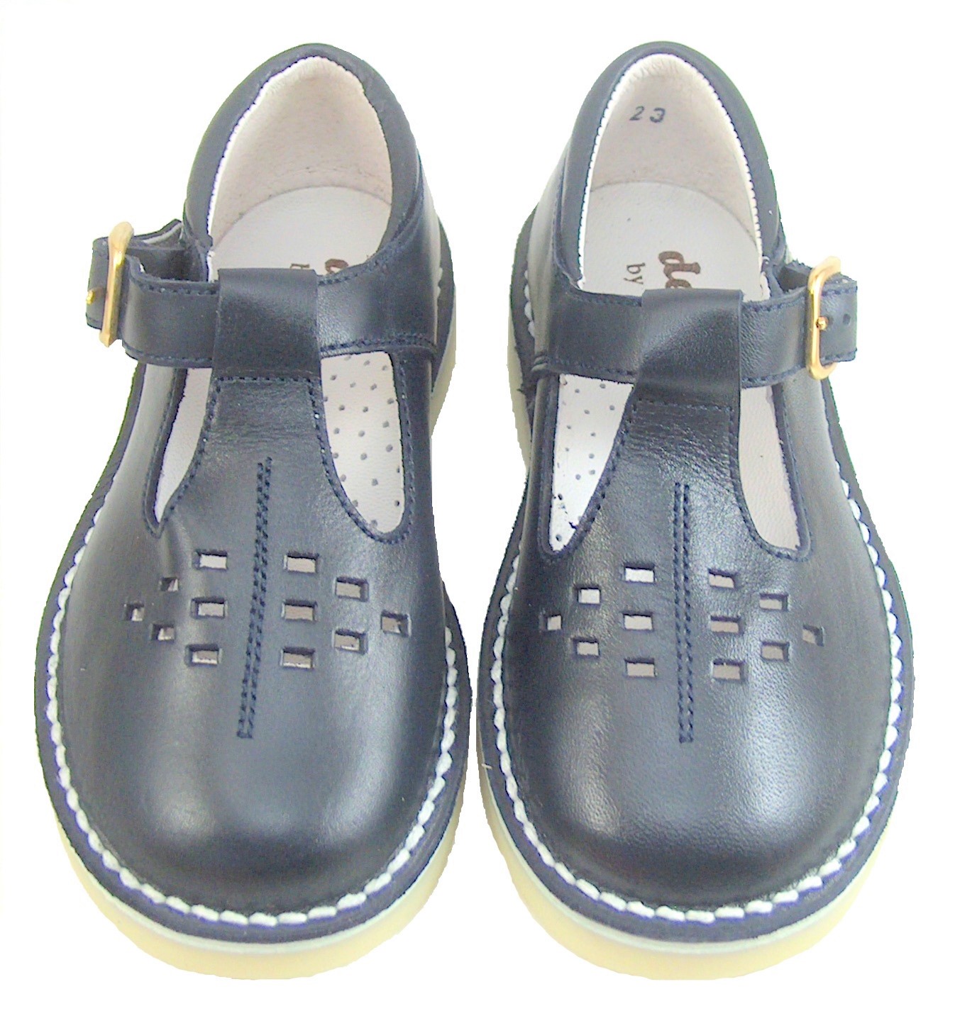 A-1154 - Navy Blue T-Straps