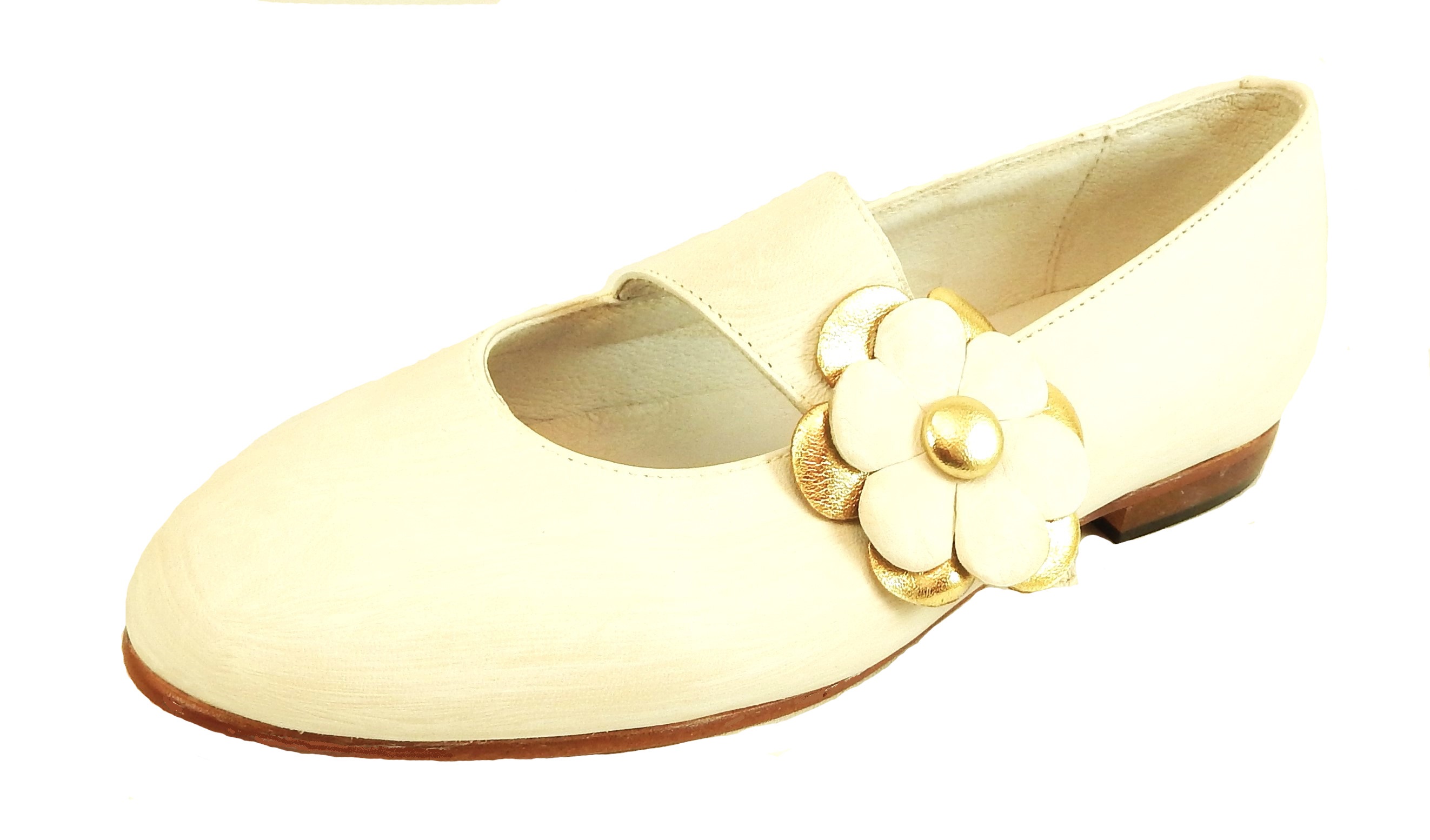 A-1180 - Ivory Gold Flats - Euro 32 Size 1