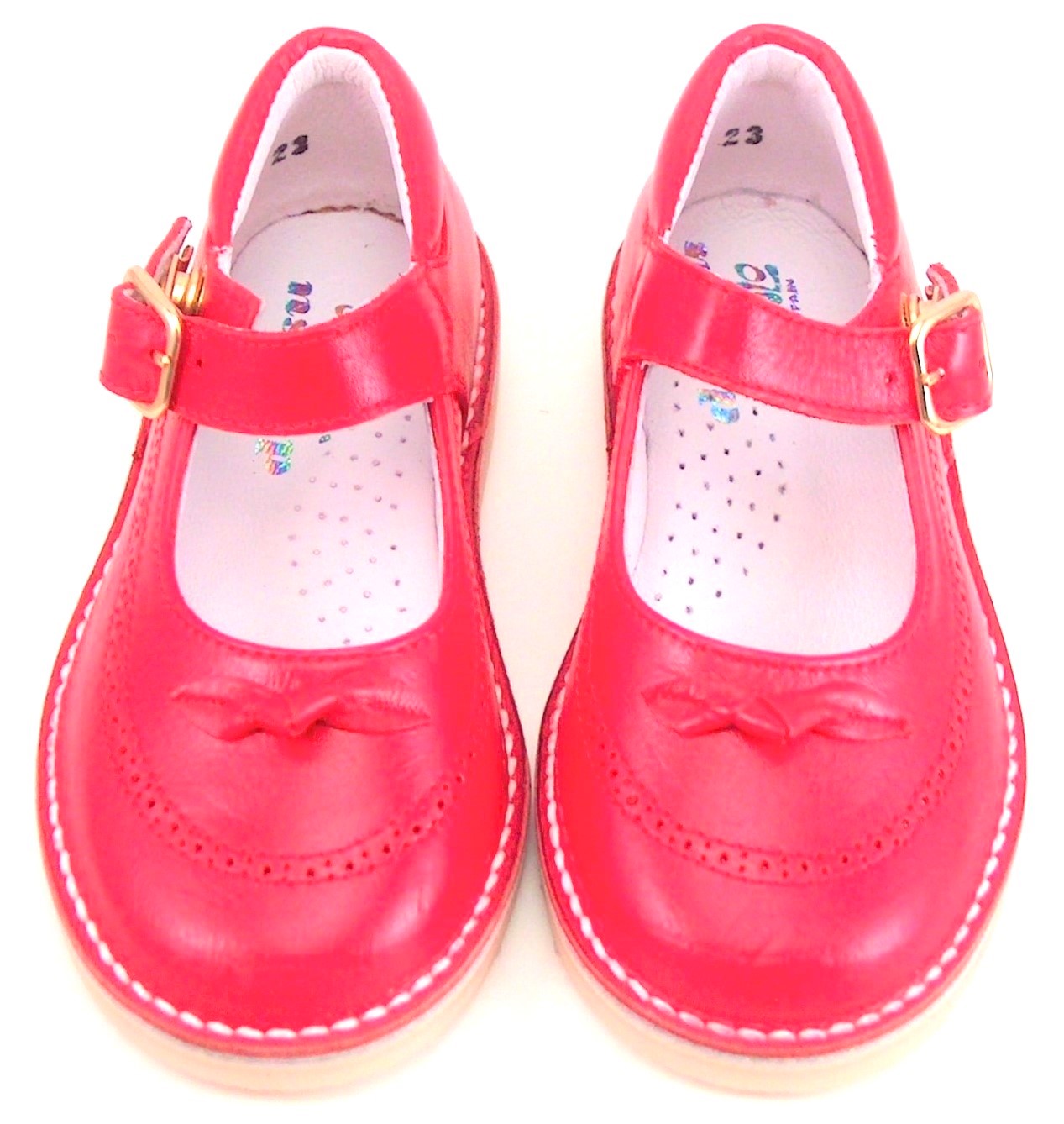 A-1244 - Red Buckle Mary Janes