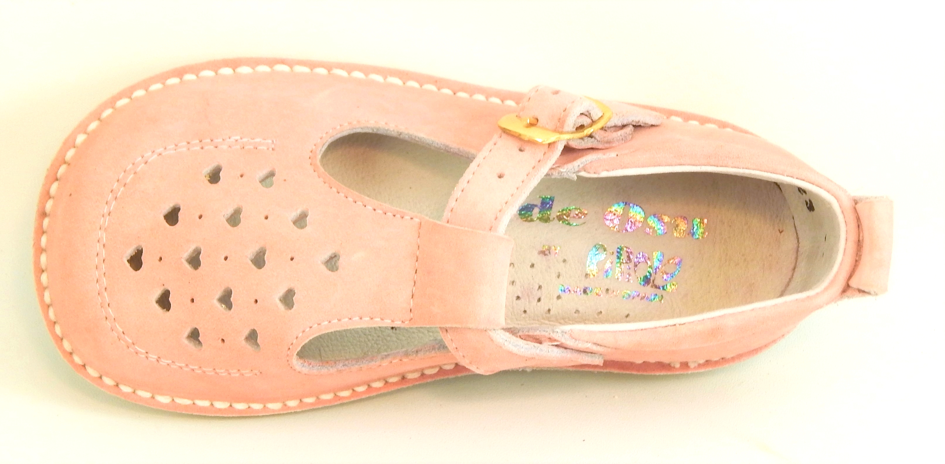 A-404 - Pink Nubuck T-Straps - Euro 23 Size 6-6.5