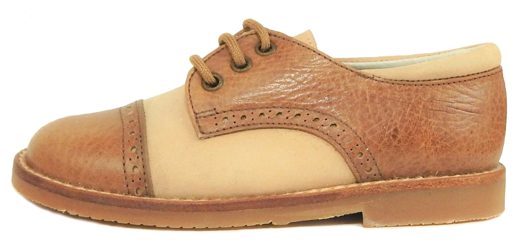 A-5058 - Tan Cap Toe Oxfords - Euro 24 Size 8