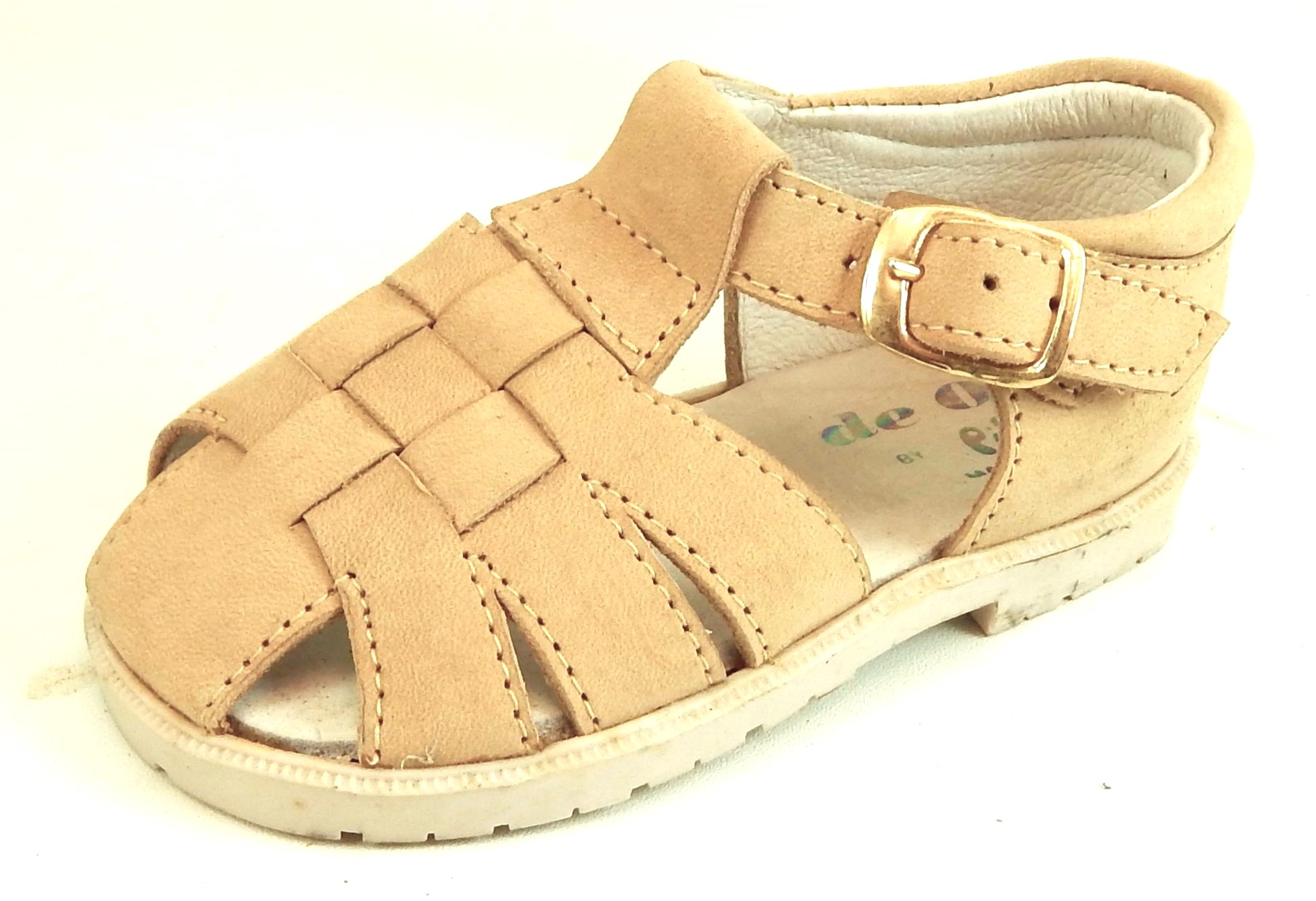 A-8020 - Sand Nubuck Sandals - Euro 19 Size 4