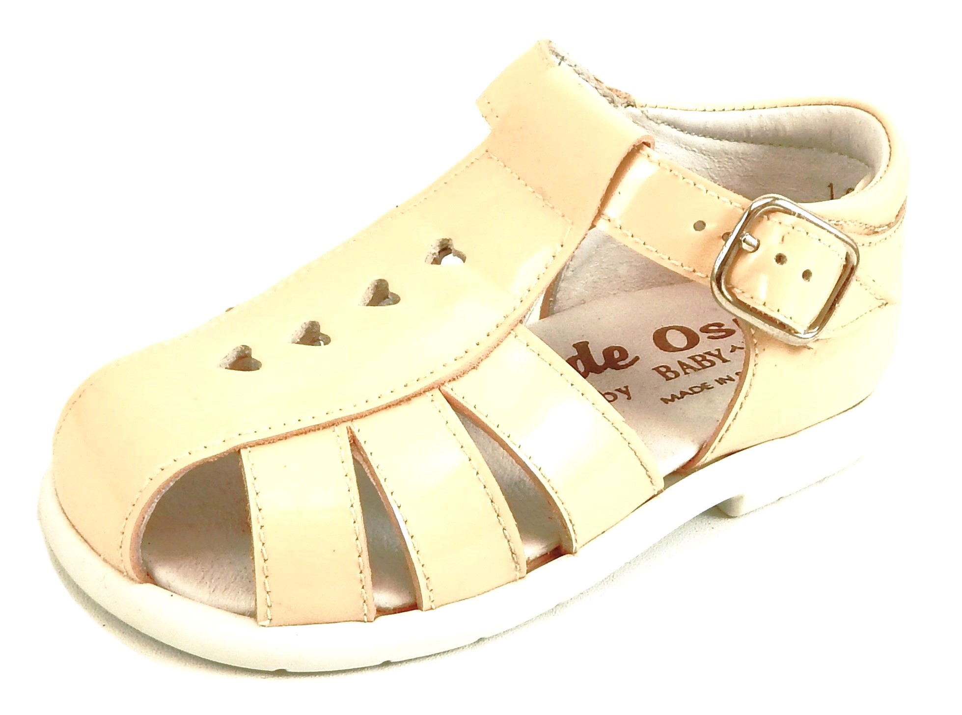 B-109 - Peach Patent Baby Sandals - Euro 20 Size 4.5