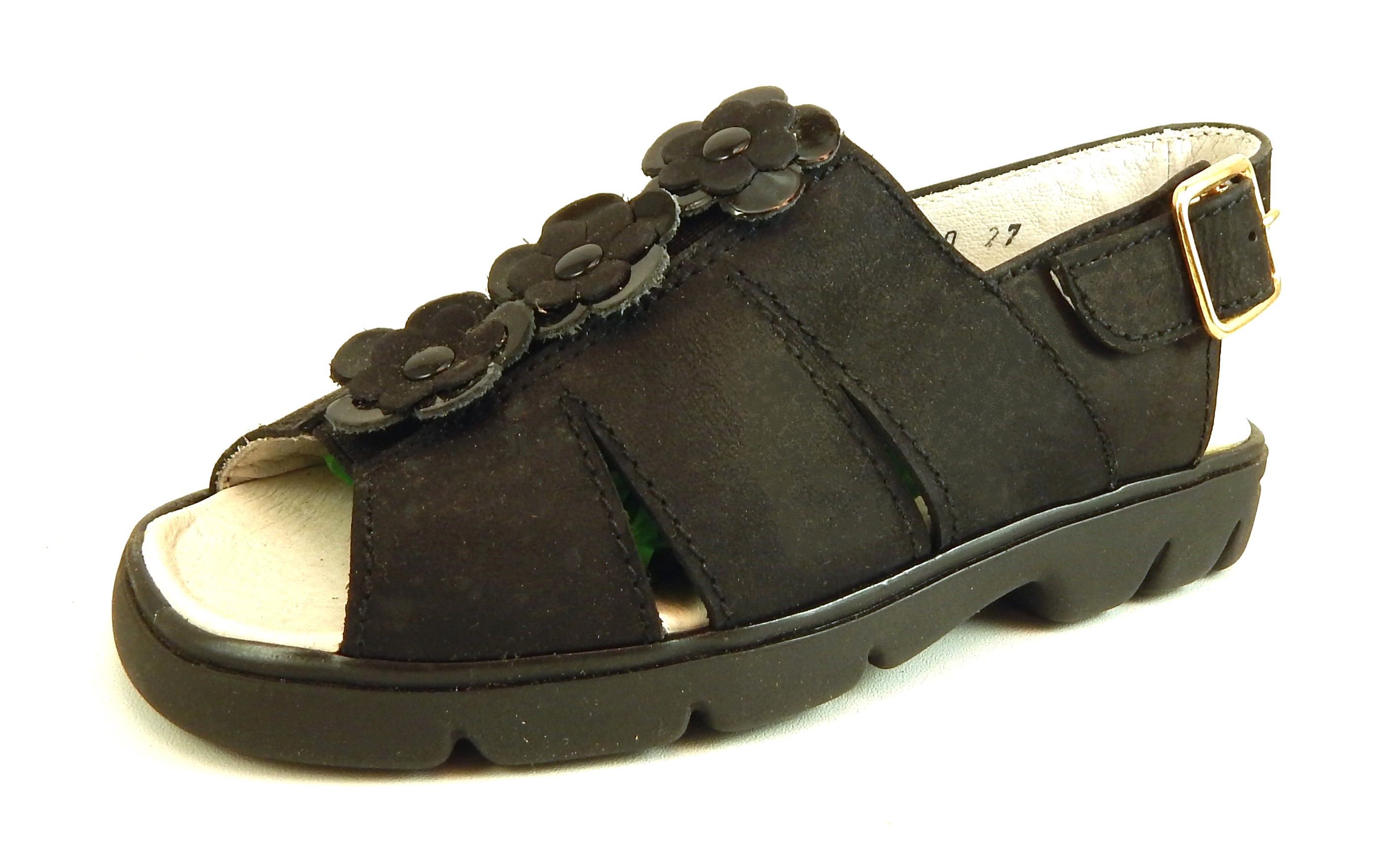 B-470 - Black Nubuck Sandals