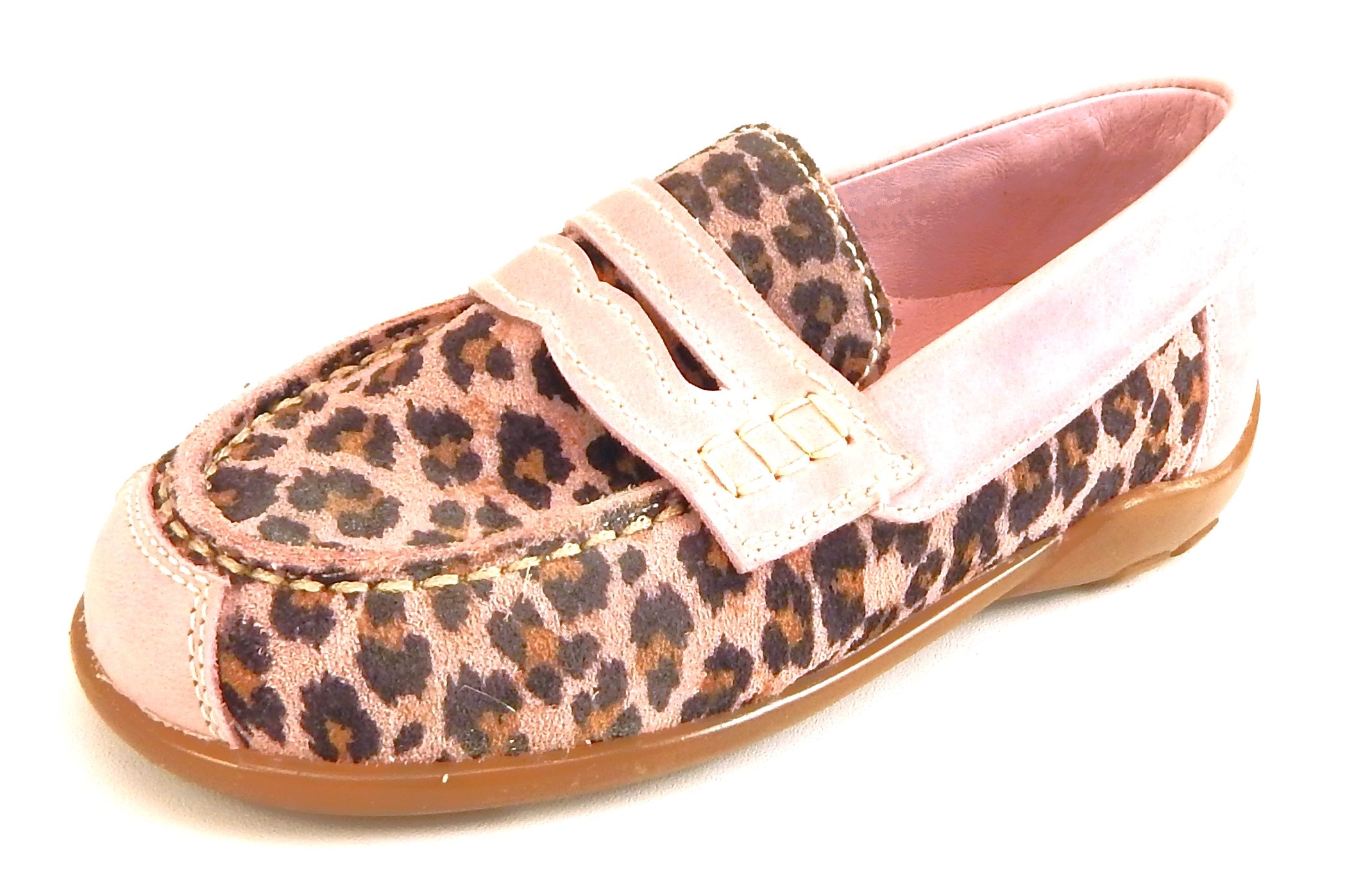 FARO B-5078 - Girl's Leopard Loafers - Euro 25 Size 8