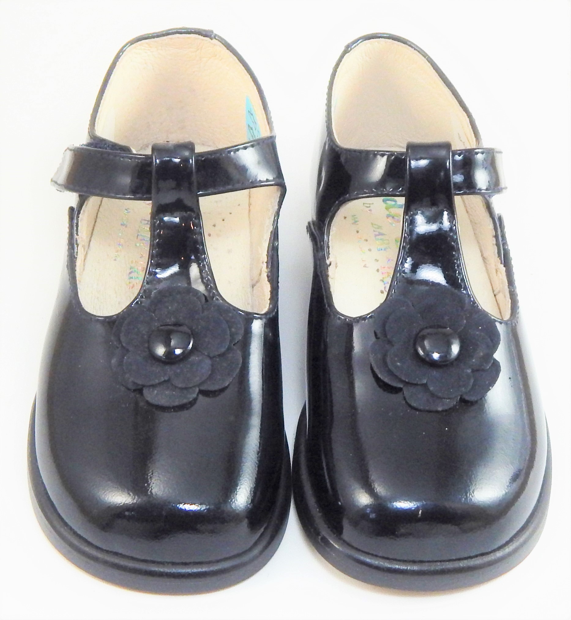 B-6422 - Black Patent T-Straps - Euro 24 Size 7