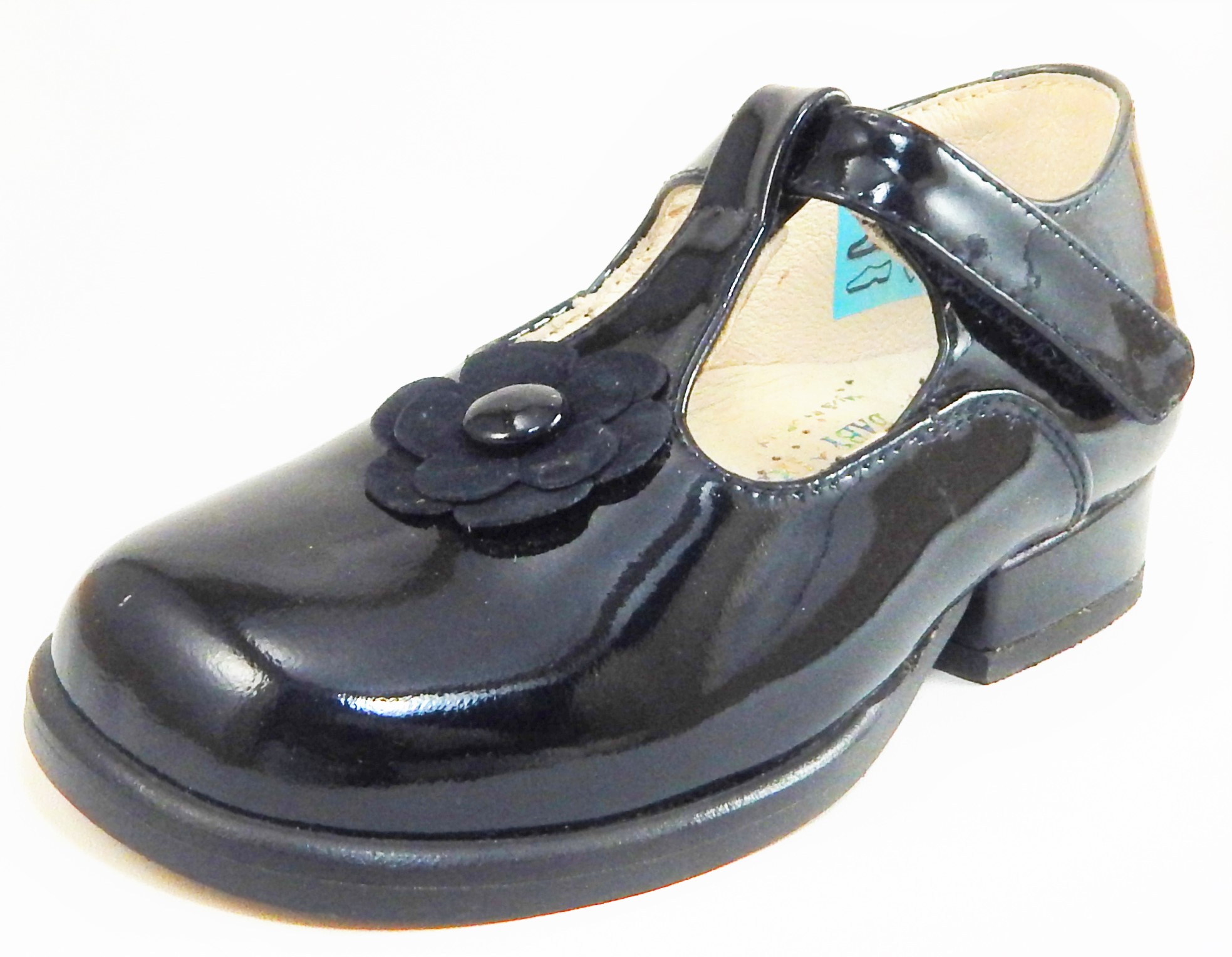 B-6422 - Black Patent T-Straps - Euro 24 Size 7