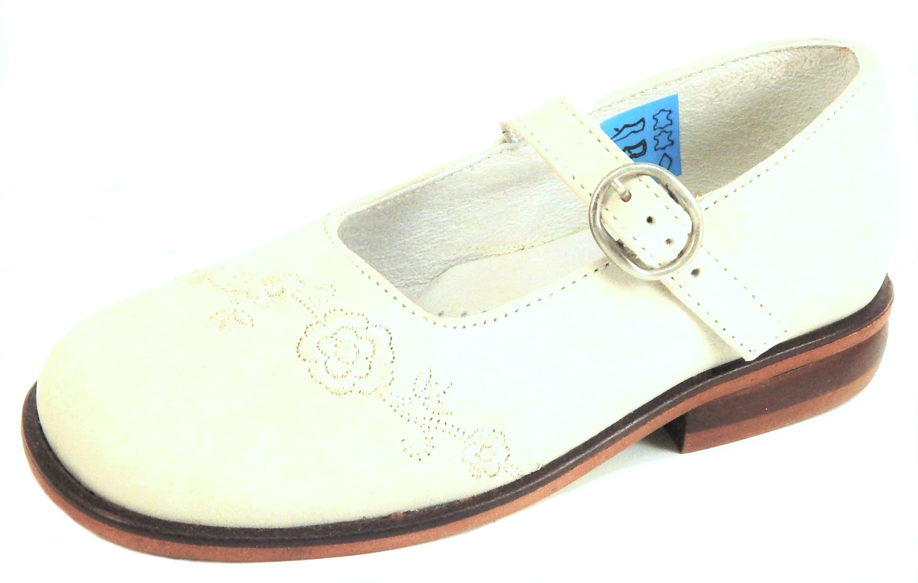 B-6461 - Ivory Dress Mary Janes - Euro 26 Size 9