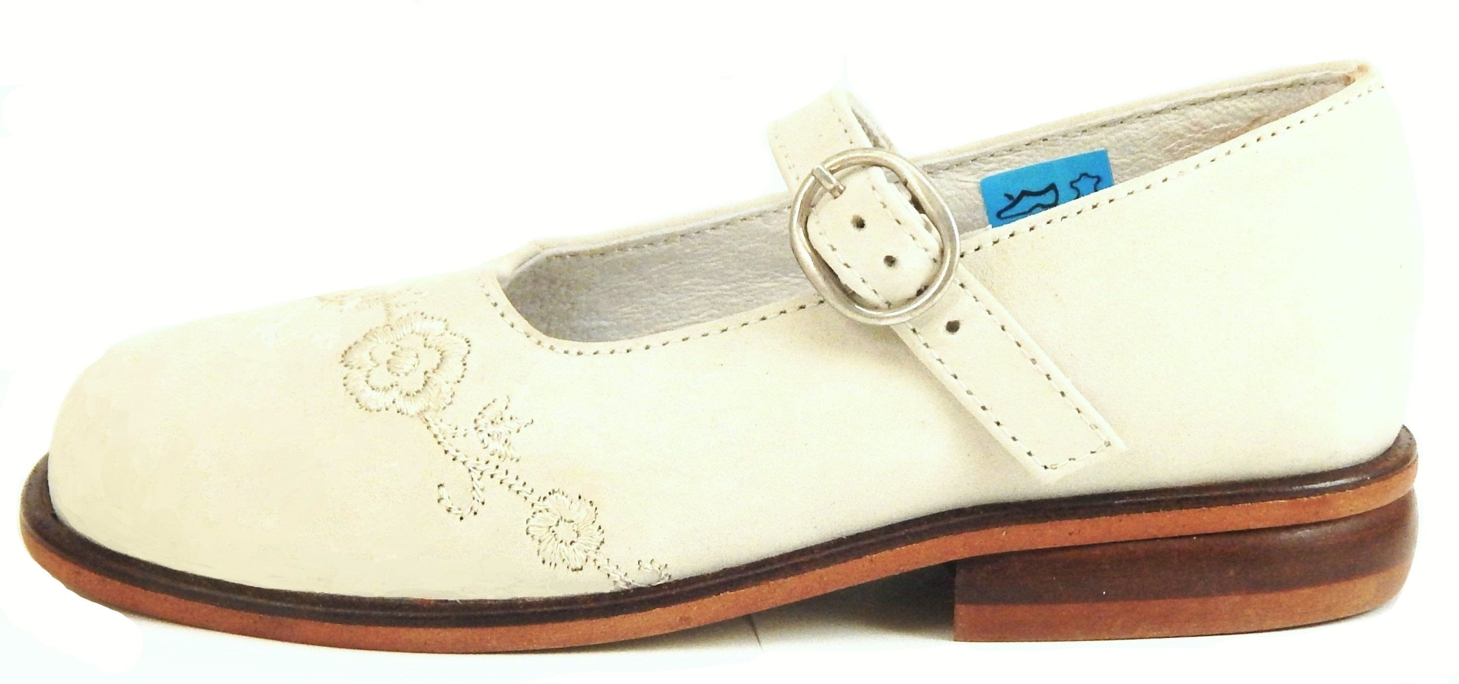 B-6461 - Ivory Dress Mary Janes - Euro 26 Size 9