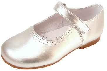 B-7704 - Silver Mary Janes