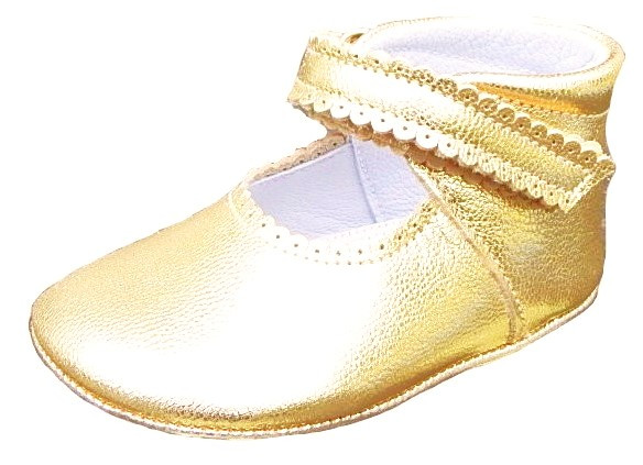 DO-103 - Gold Dress Crib Shoes