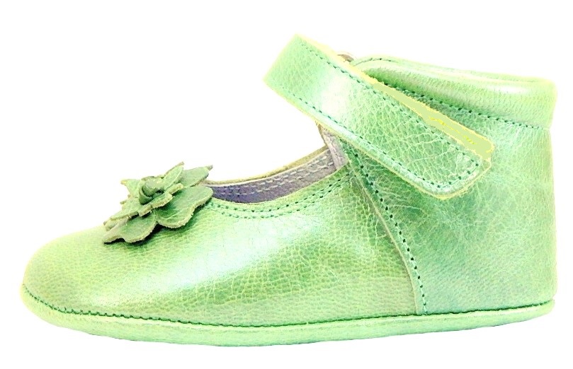 DO-130S - Green Metallic Crib Shoes