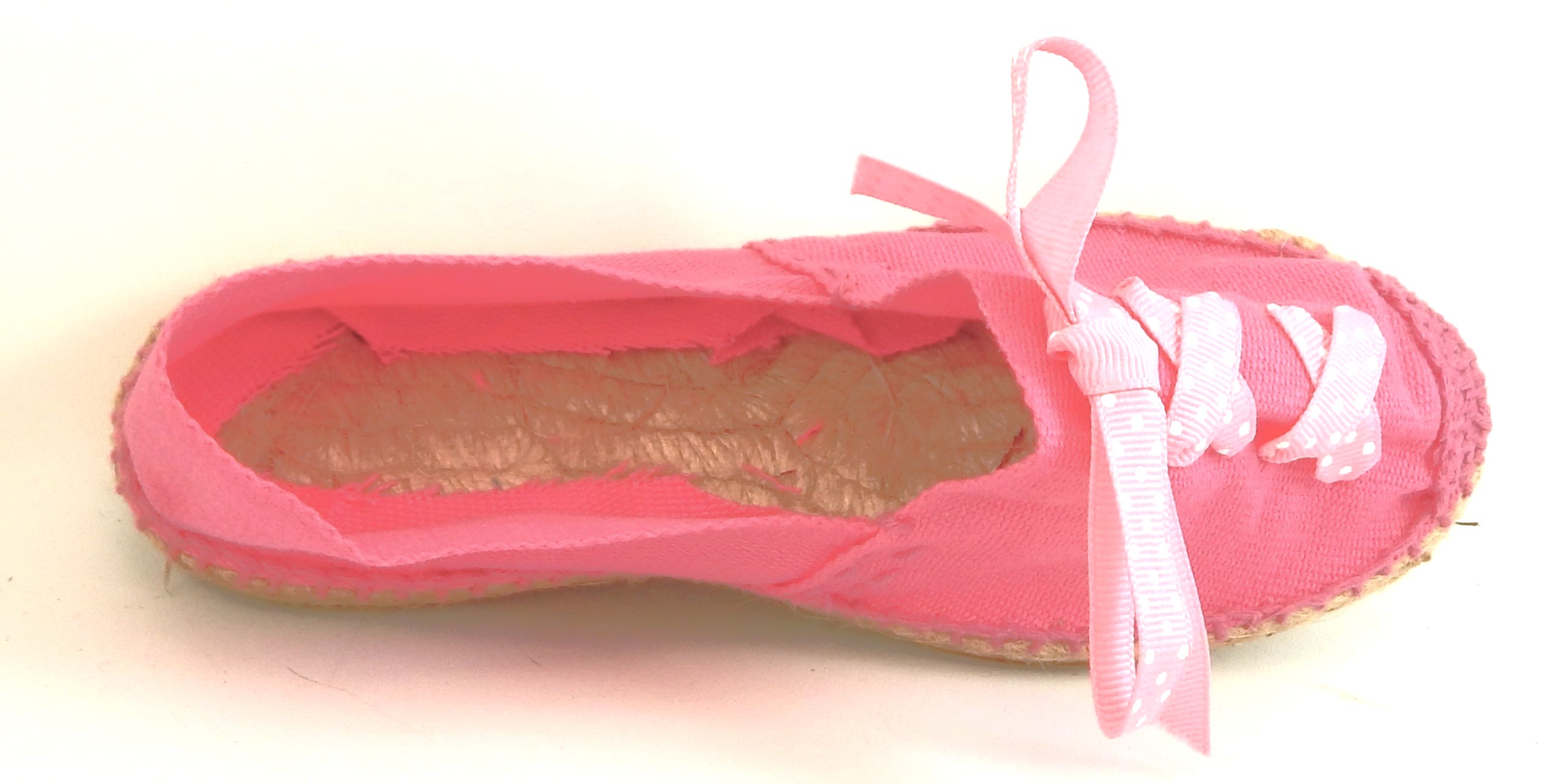 E-18 - Fuschia Polka Dot Espadrilles