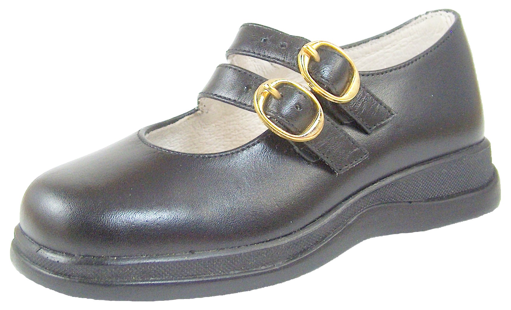 FARO F-2969 - Black Double Buckle Mary Janes