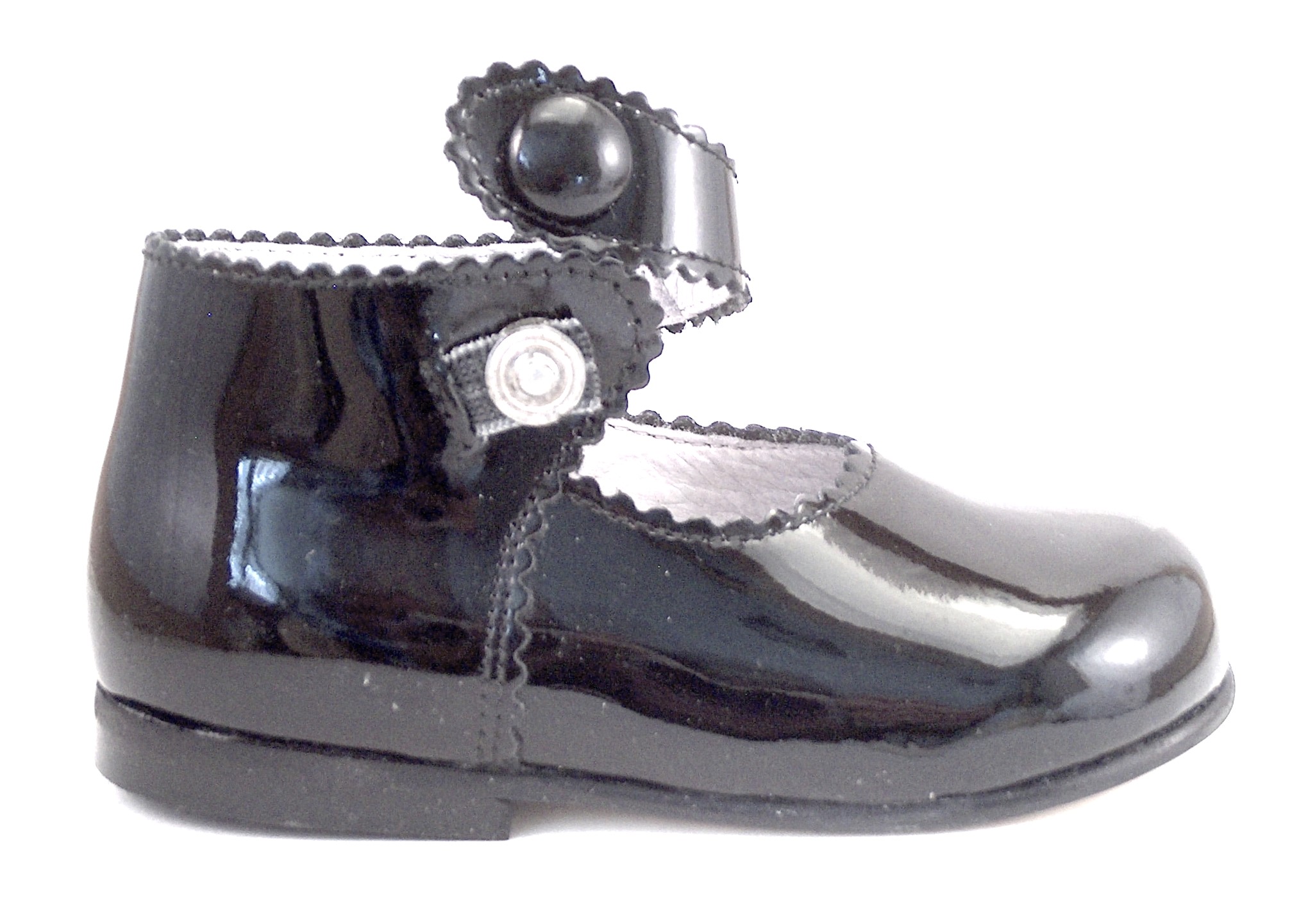 FARO F-3506 - Black Patent Button High Tops