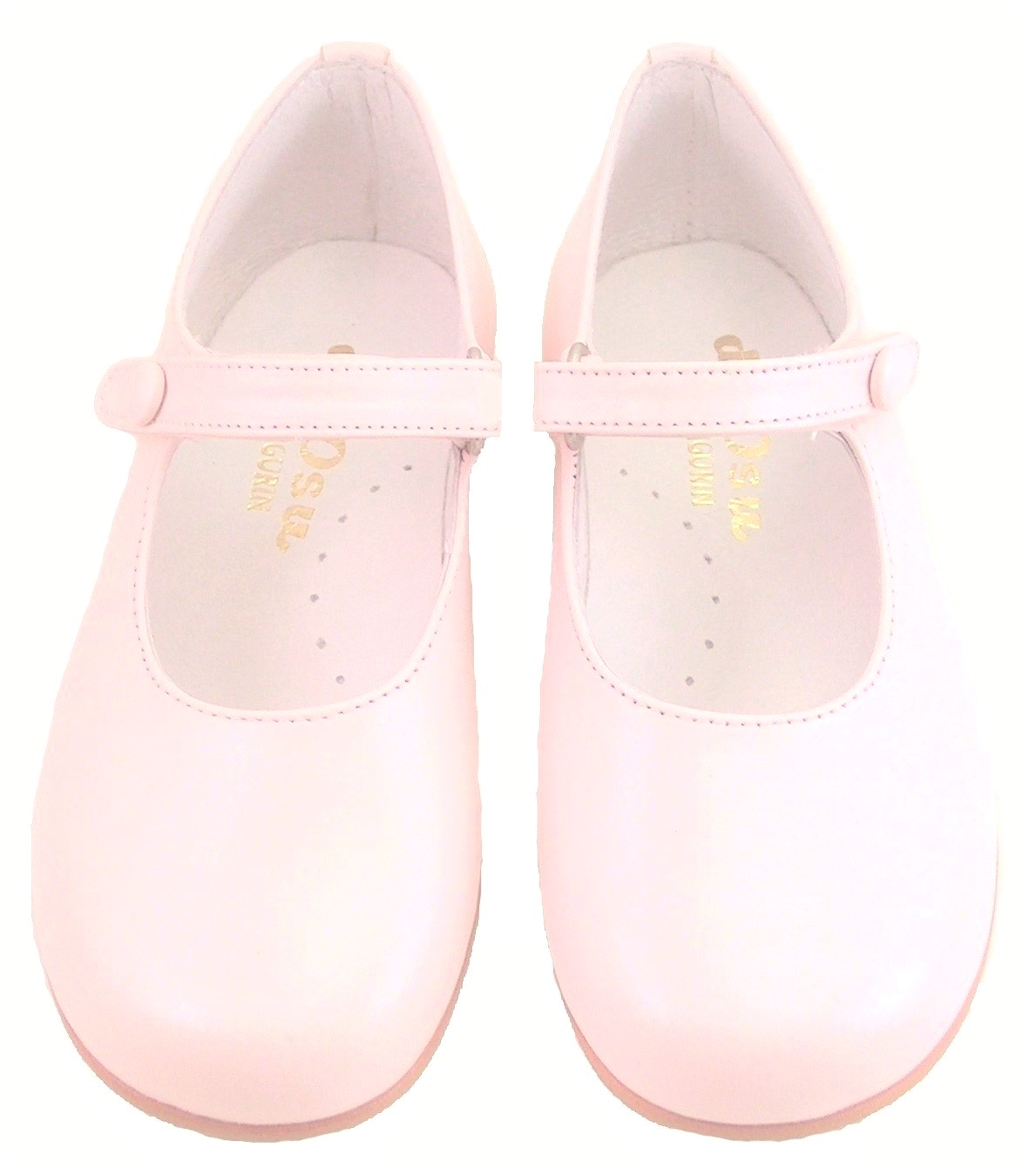 P-2550 - Pink Button Mary Janes