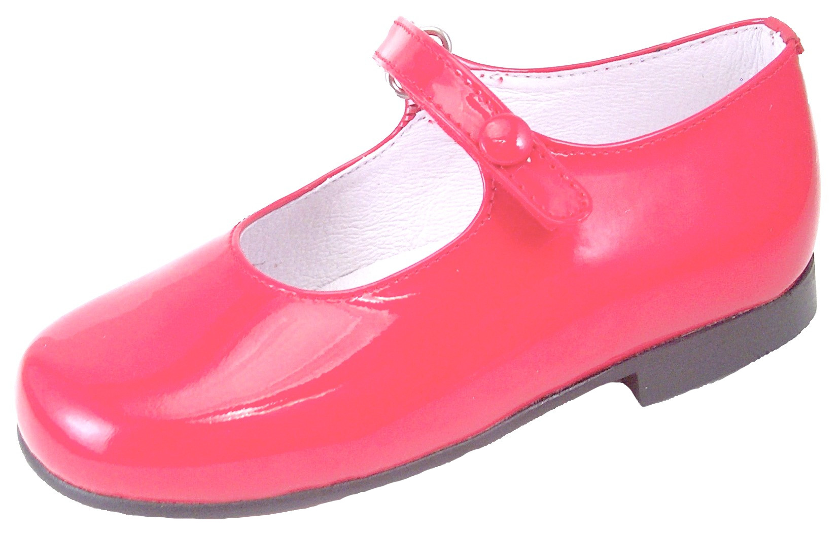 P-2550 - Red Patent Button Shoes